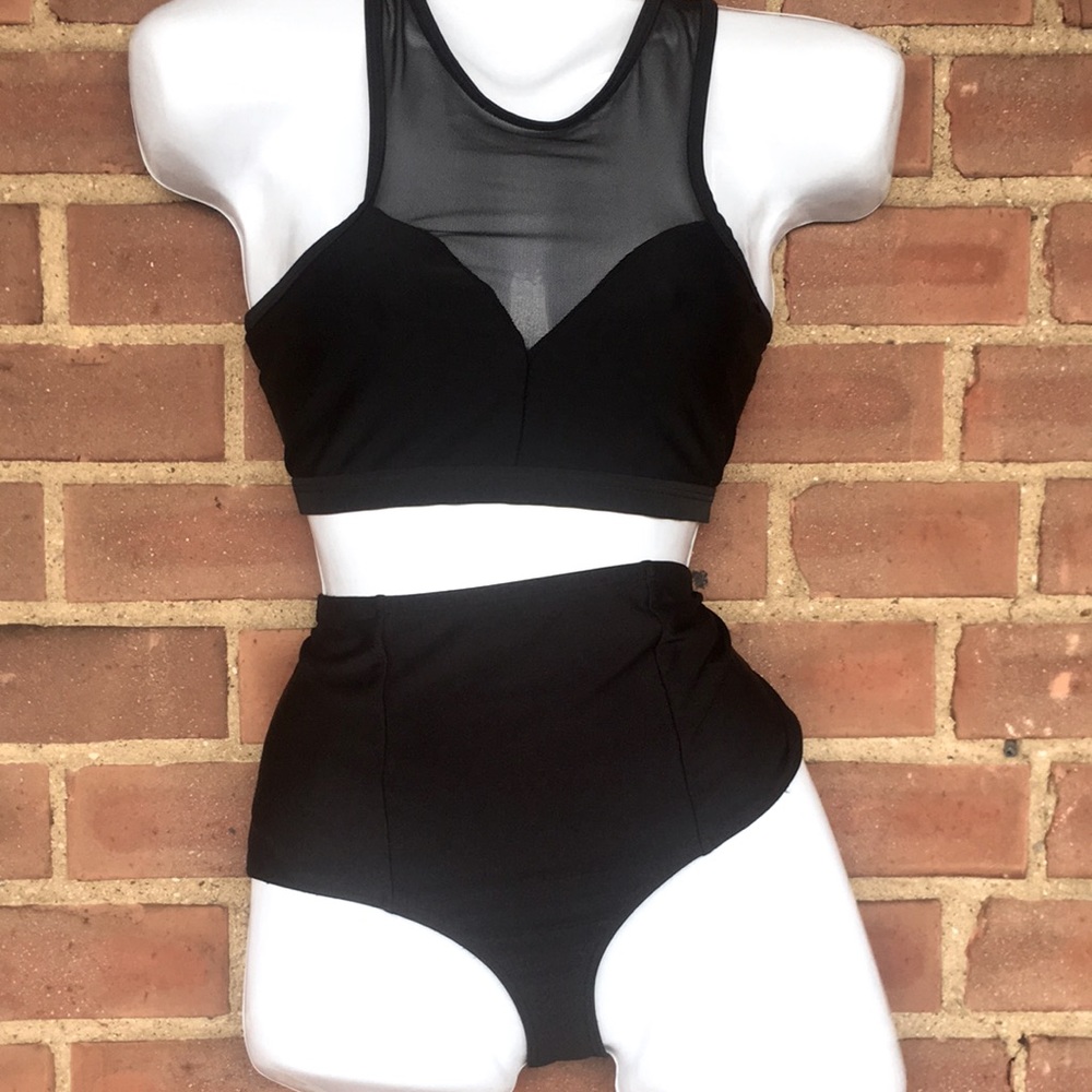 Two Piece Black Swimwear